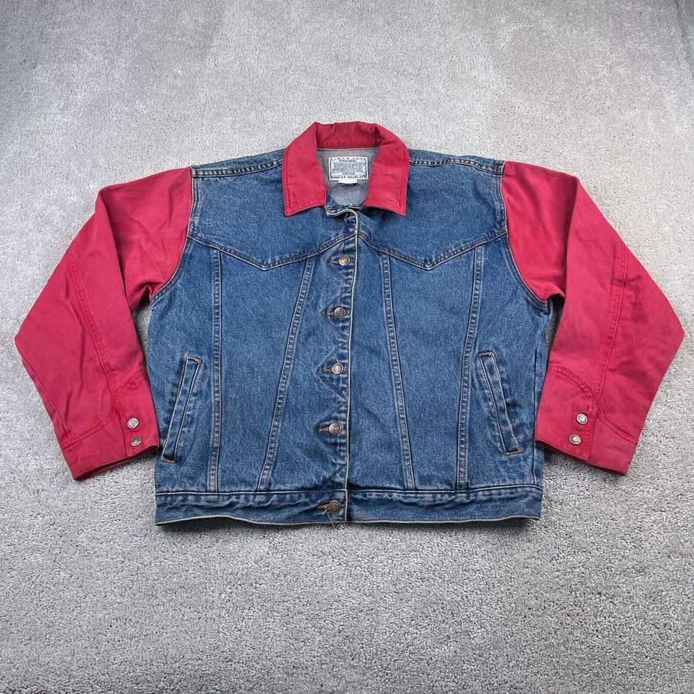 Jordache Red and Blue Jean Jacket